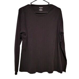 Duluth Black Long Sleeve Cotton Top Size Large